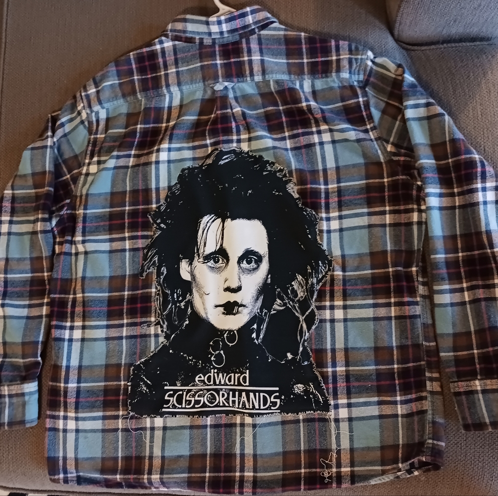 Custom Edward Scissorhand flanel shirt